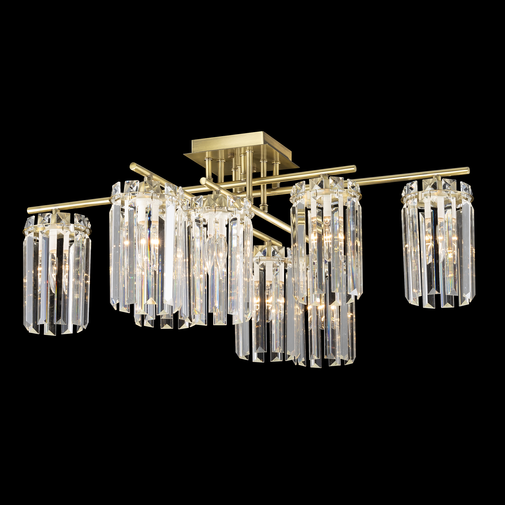 Citilux AXIS CL313283 Люстра хрустальная потолочная Бронза арт. 89233