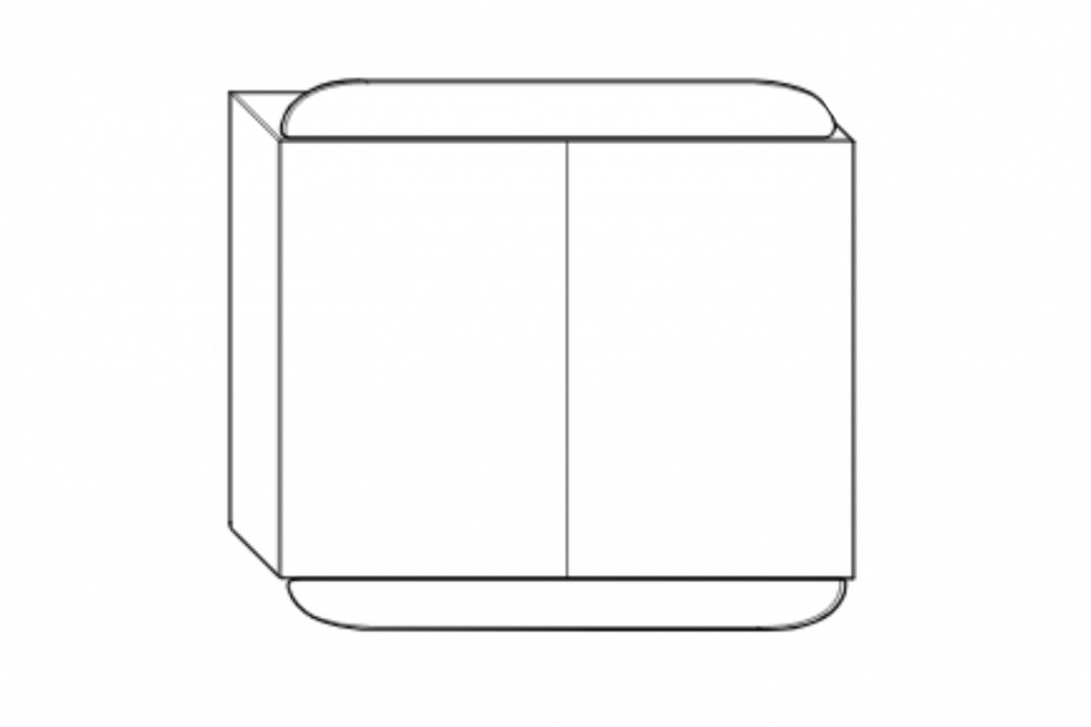 BURG B.ME Зеркальный шкаф, 800х200хН700 мм, F5981 White Matt