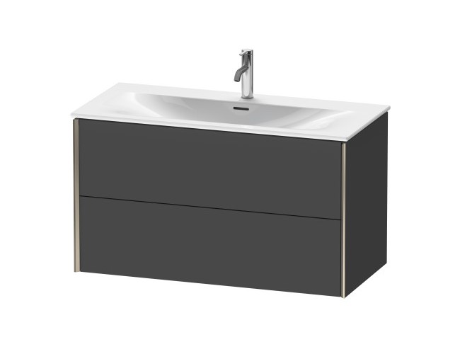 DURAVIT XViu Тумбочка подвесная для Viu #234410, 2 ящика, 1010x480 мм, Графит мат/Шампанское мат арт. 33446