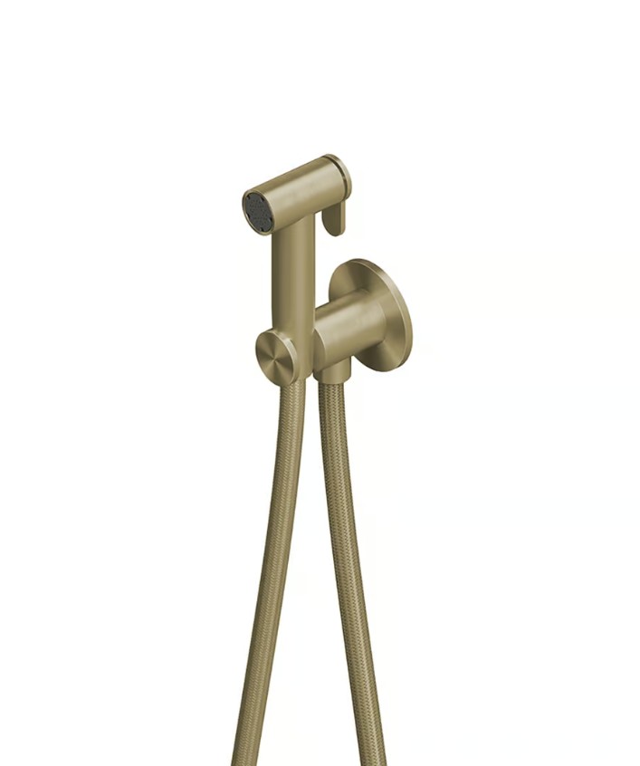QUADRO DESIGN Гигиенический душ без смесителя, AISI316L PVD: Light Gold арт. 40093