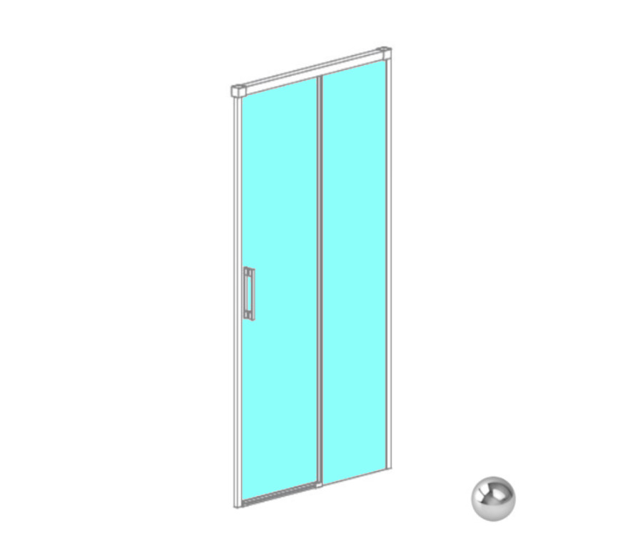 RADAWAY IDEA DWJ 120 R Дверь в нишу раздвижная, 1187-1212xH2005 мм, хром/прозрачное