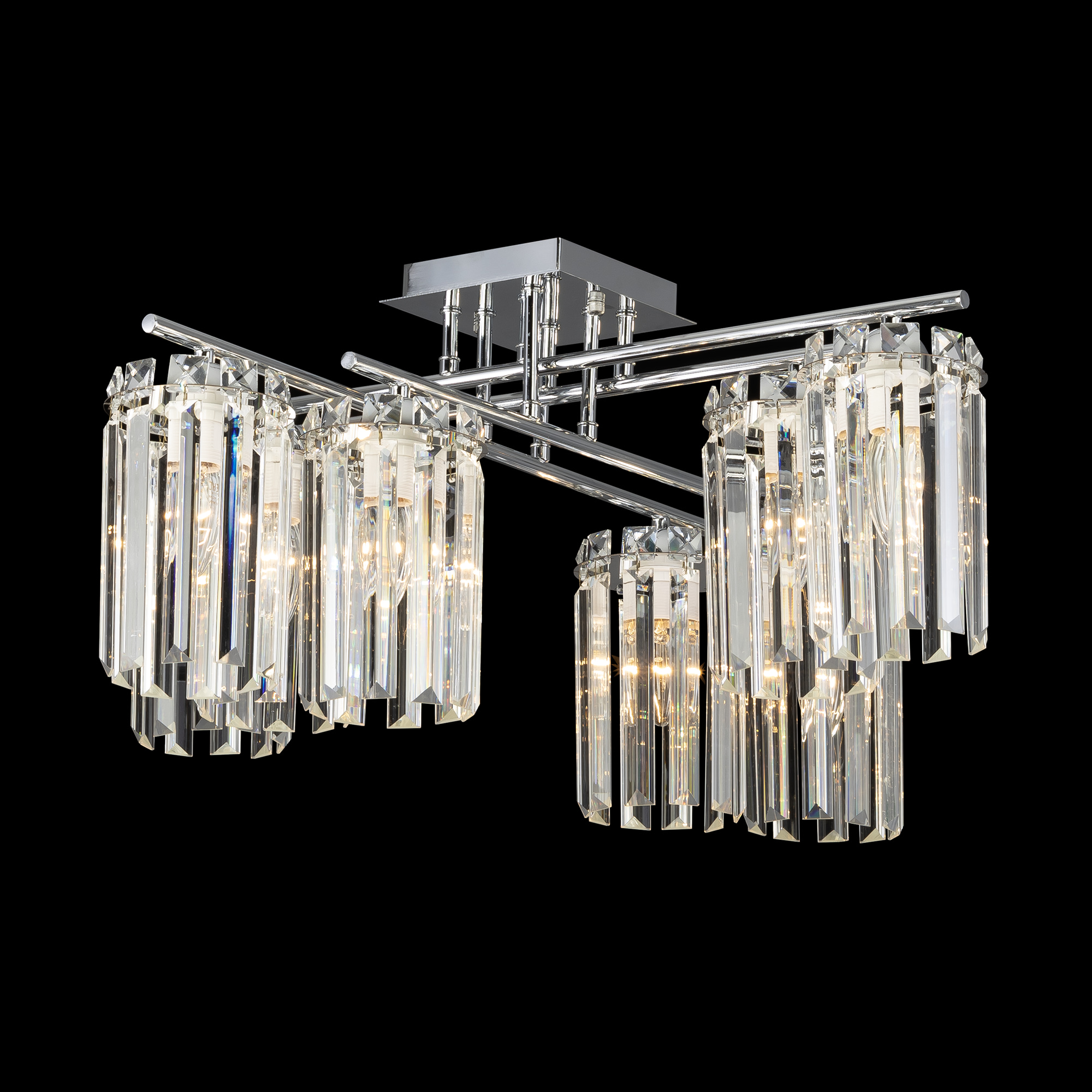 Citilux AXIS CL313281 Люстра хрустальная потолочная Хром арт. 89230
