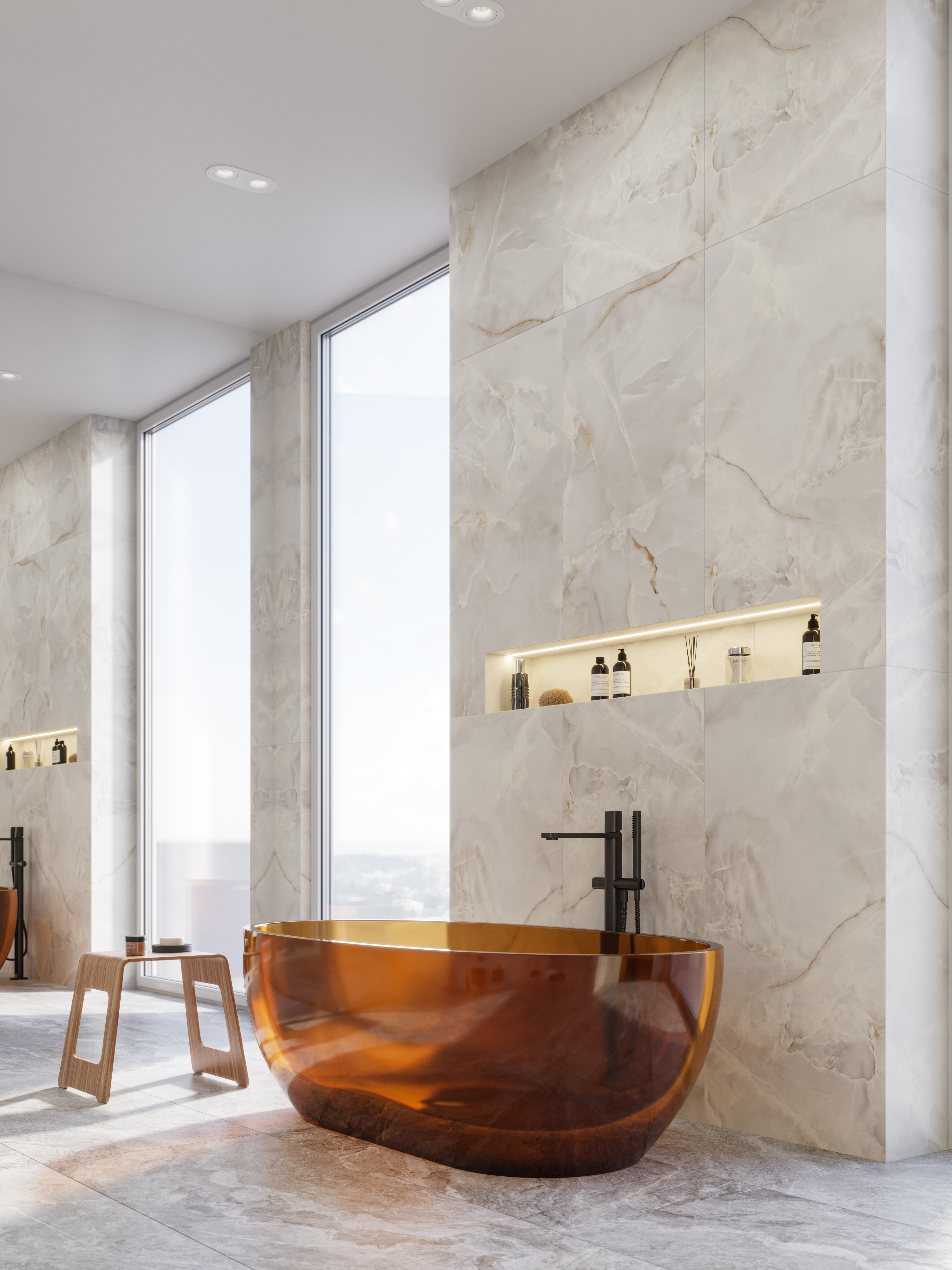 Плитка Prime Ceramics Onice Silver 1200x600x9.5 ректификат матовый (1,44 кв.м.)