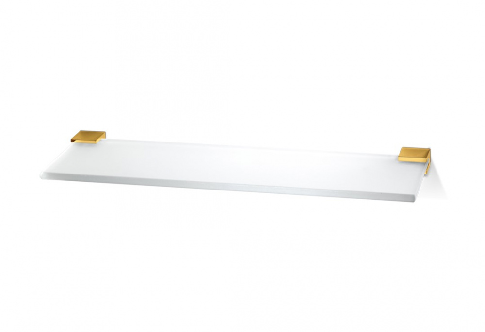 DW CO GLA40 Полка, 1,8x40x12 см, золото/сатинированное стекло