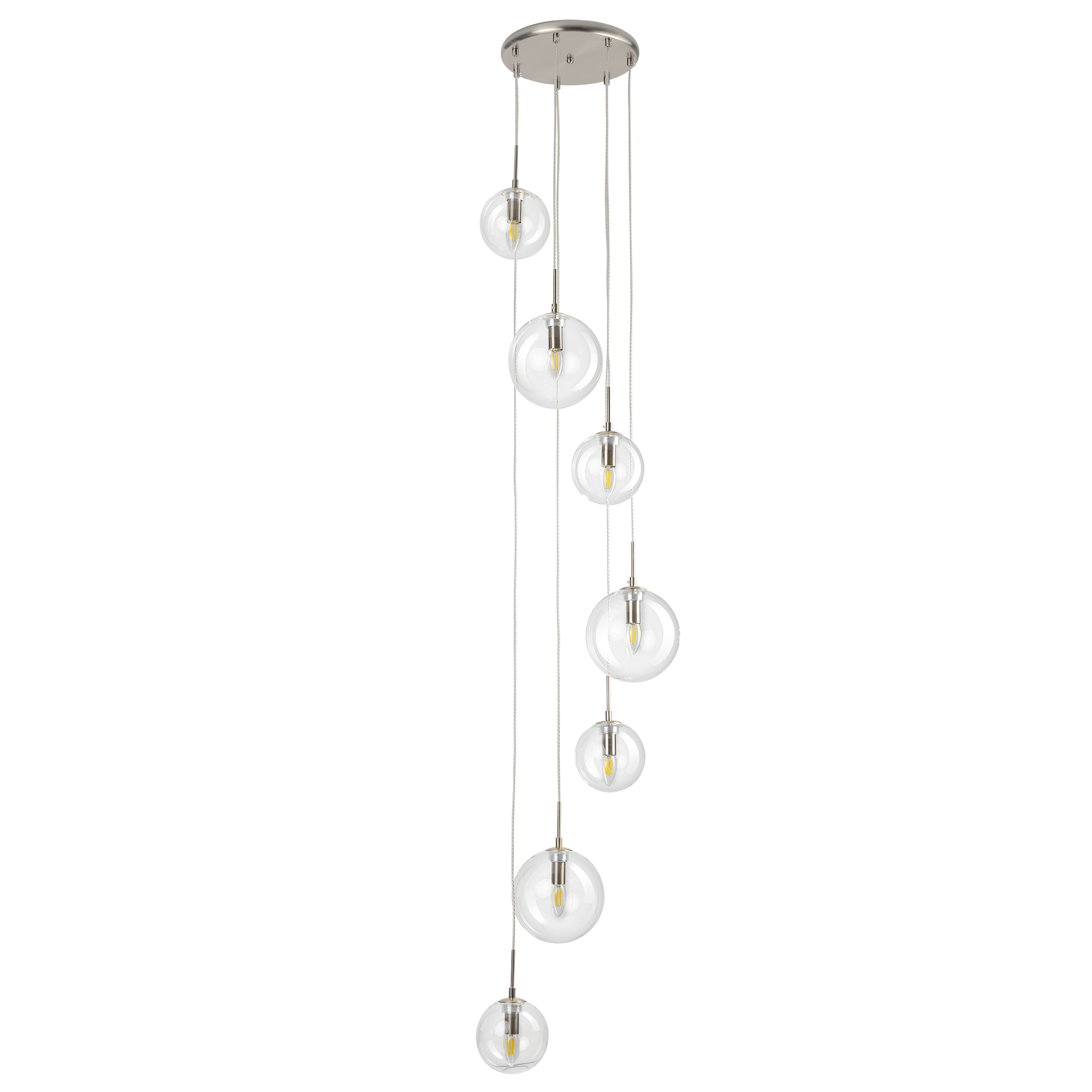 Citilux Томми CL102071 Люстра каскадная с прозрачными шарами арт. 88940