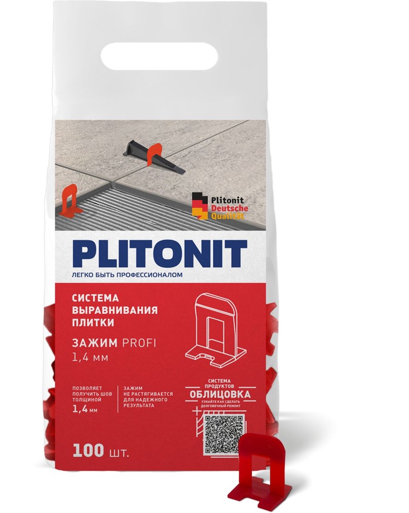 PLITONIT зажим SVP-PROFI, 1,4 мм., 100 шт. в пакете