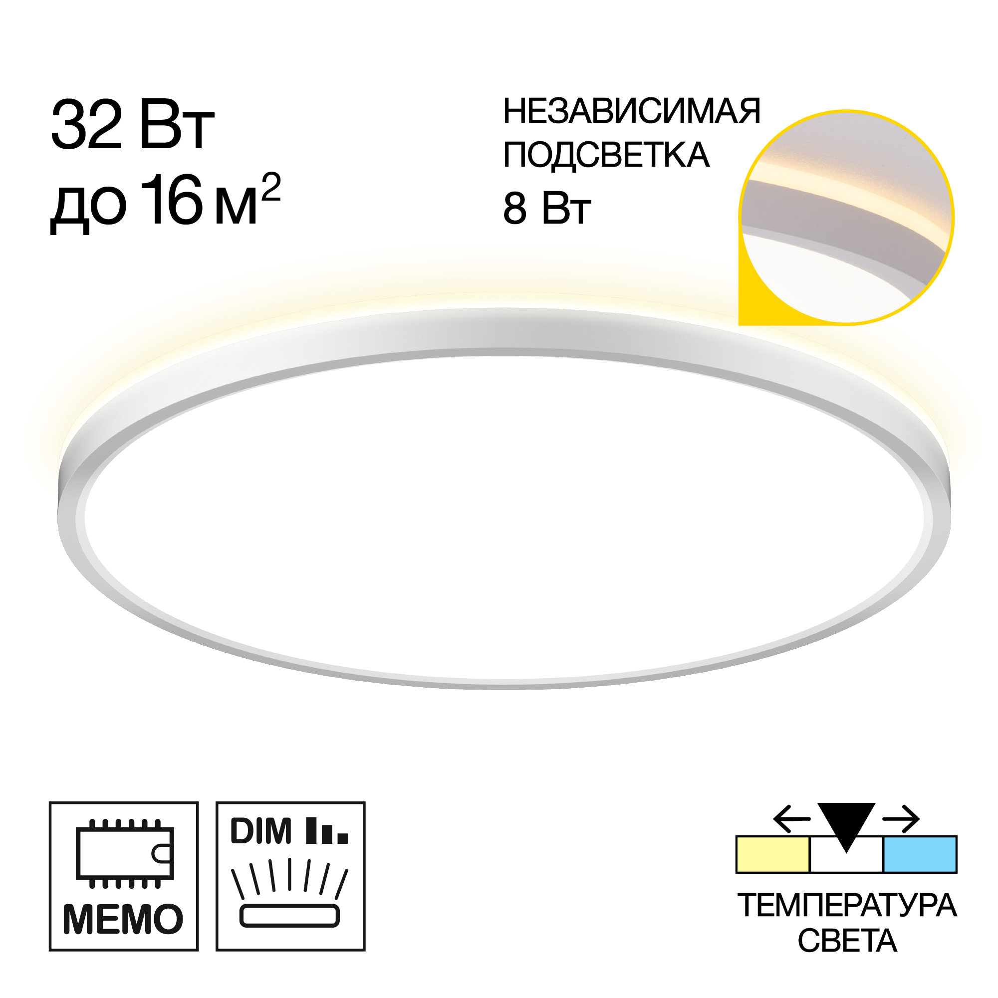 Citilux NORMA CL748400 LED Светильник с подсветкой Белый арт. 89381