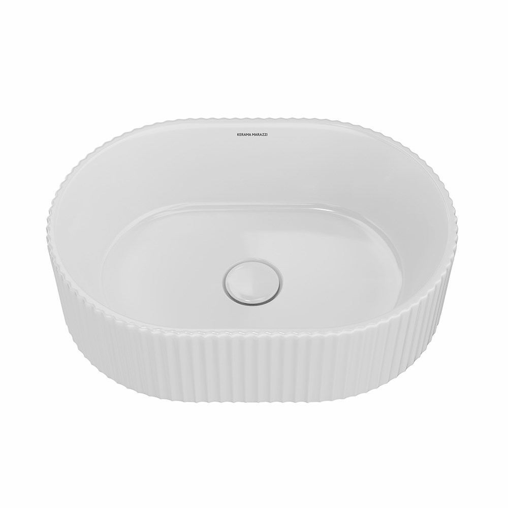 VE.wb.50/WHT Раковина ARTBASIN Vento/АртБейзин Венто накладная 50, белая глянцевая арт. 117447