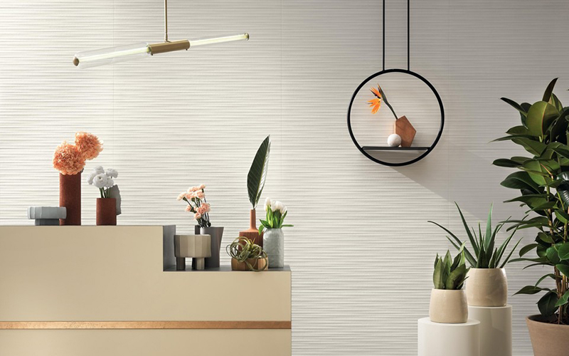 3D WALL PLASTER Jasmine White 50x120