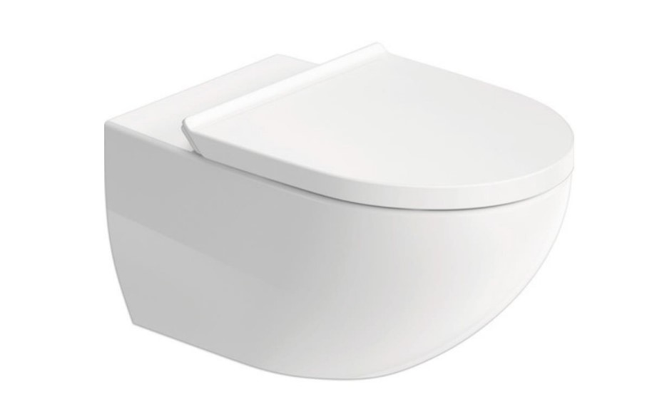 DURAVIT ARCHITEC Унитаз подвесной Rimless® в комплекте с сиденьем, белый/сталь арт. 37559