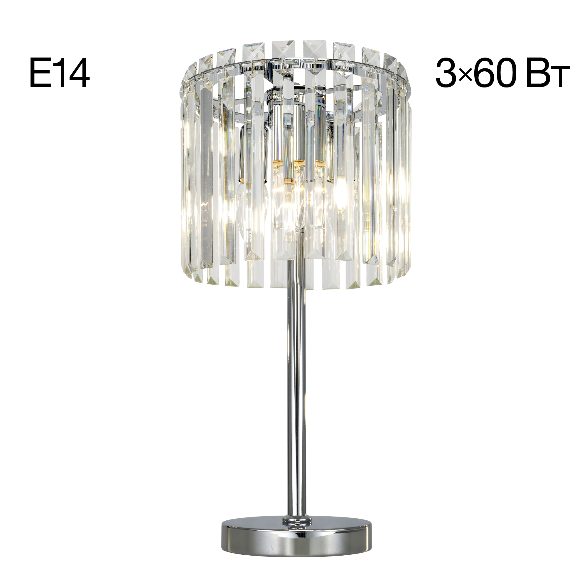 Citilux Джейн CL306831 Хрустальная настольная лампа Хром арт. 89149