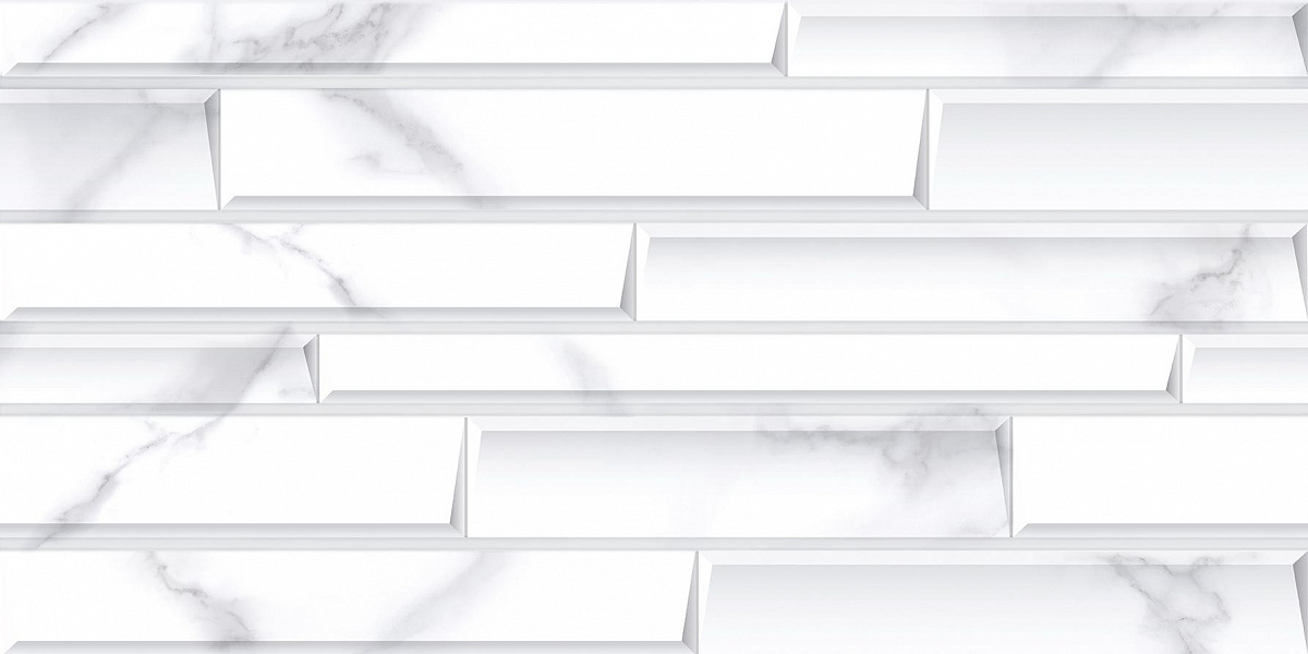 Керамическая плитка Калакатта кирпичики / Плитка 31.5*63 Calacatta bricks rel. 33