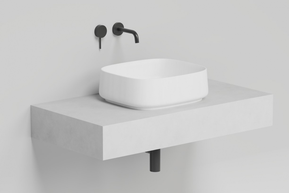 Salini ORIENTE BOWL Раковина накладная 450х405х140 мм, с ДК, S-Sense- белый матовый