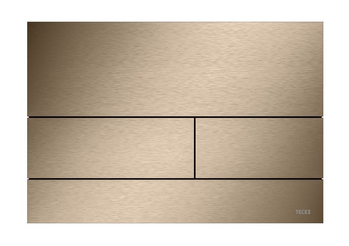 TECEsquare II Панель смыва металлическая с двумя клавишами, антипятна, Brushed Red Gold PVD