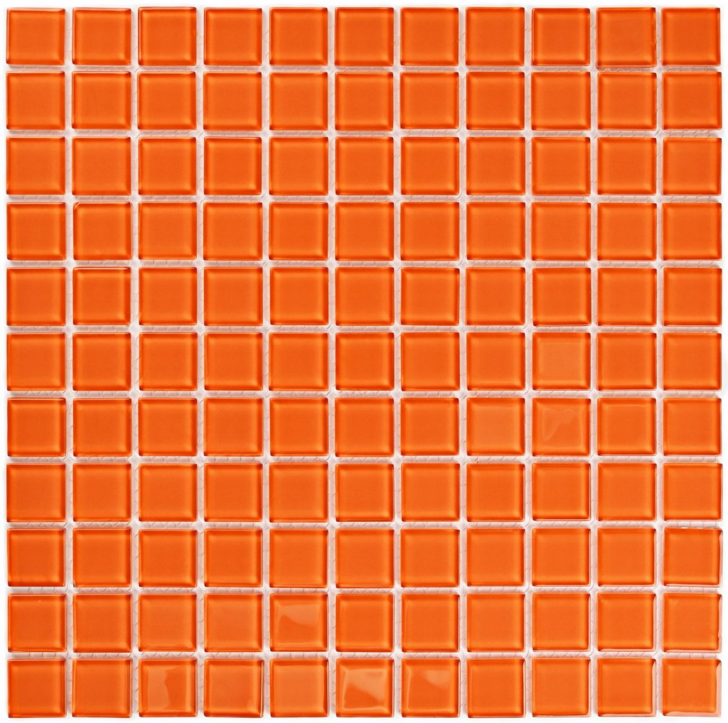 Плитка декоративная стеклянная Orange glass/Оранжевое стекло 4*25*25 300*300