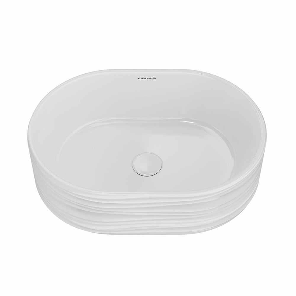 SA.wb.50/WHT Раковина ARTBASIN Sabbia/АртБейзин Саббья накладная 50, белая глянцевая арт. 117445