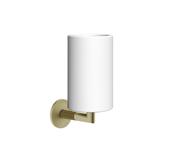 GESSI INGRANAGGIO Держатель зубных принадлежностей настенный белый/Brushed Brass PVD