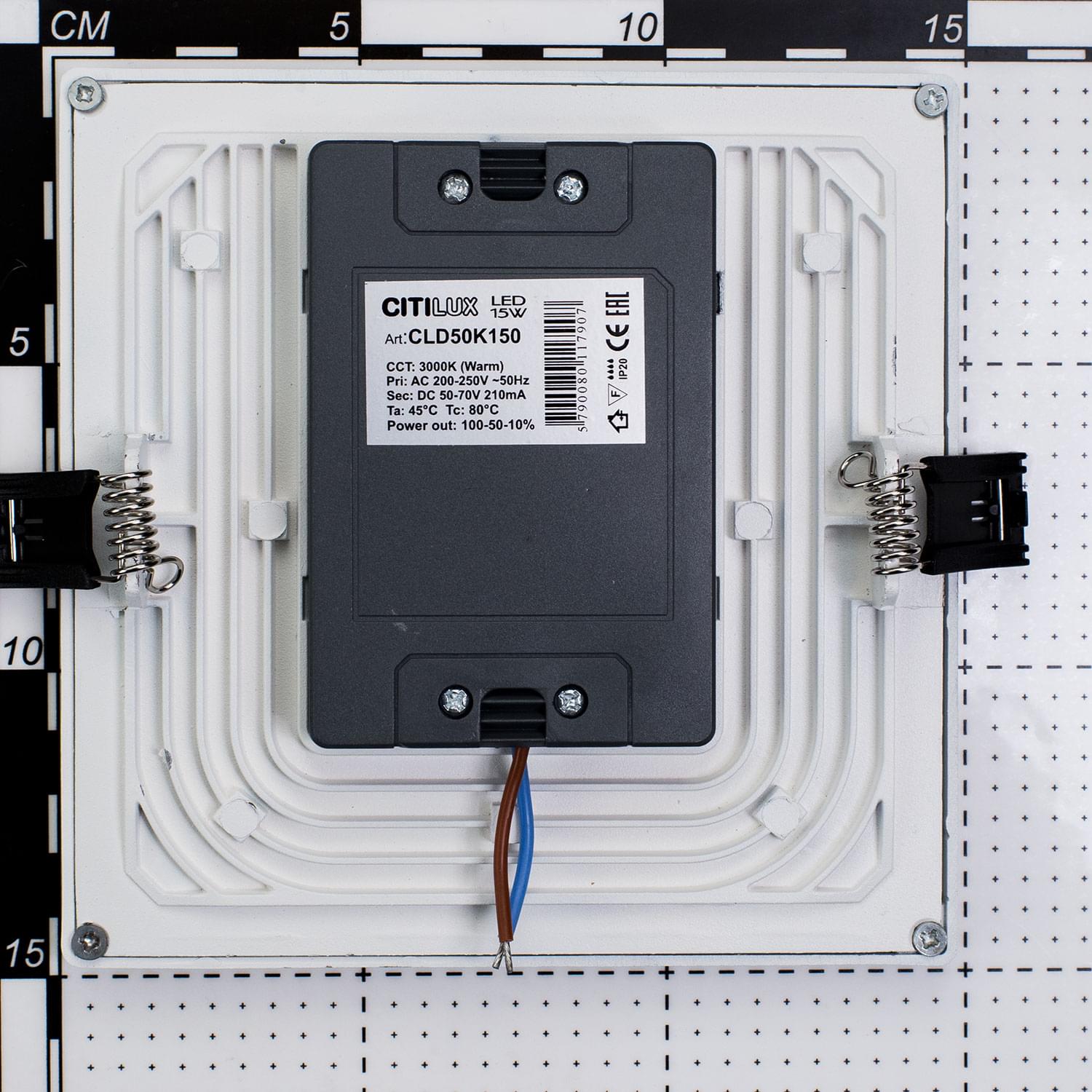 Citilux Омега CLD50K150 LED Встраиваемый светильник с диммером Белый арт. 88063
