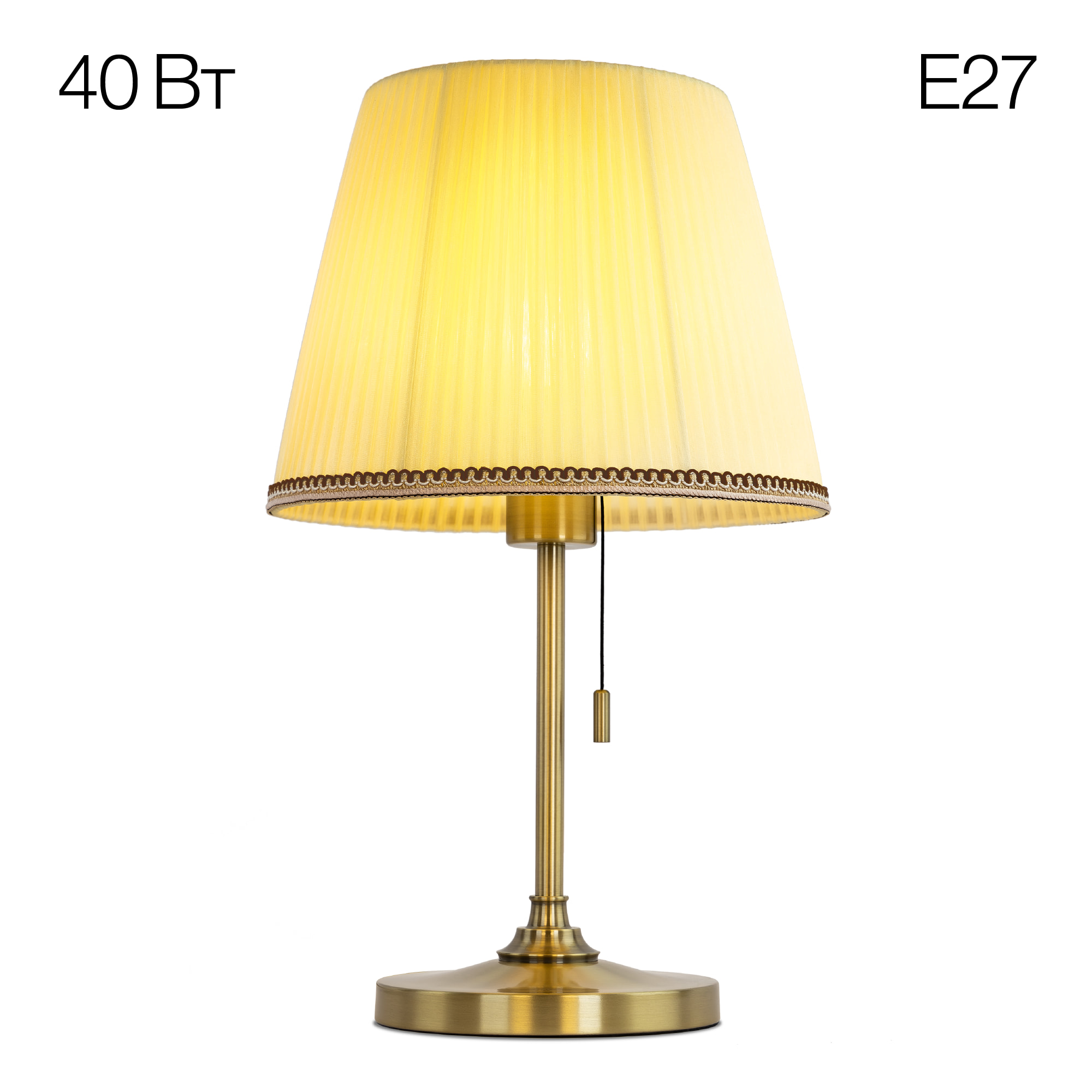 Citilux Линц CL402733 Настольная лампа бронза с кремовым абажуром арт. 89007