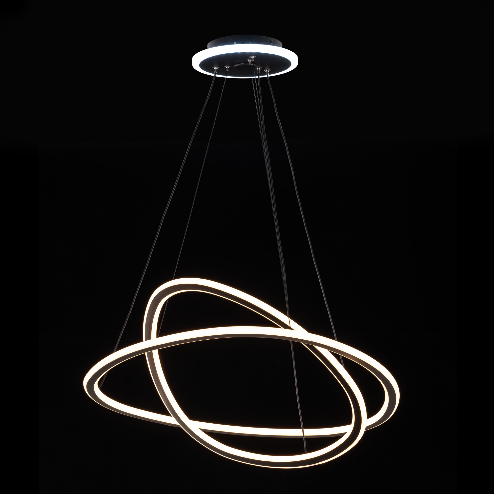 Citilux ТRIO CL215B061E LED Люстра подвесная с пультом Чёрная арт. 89337