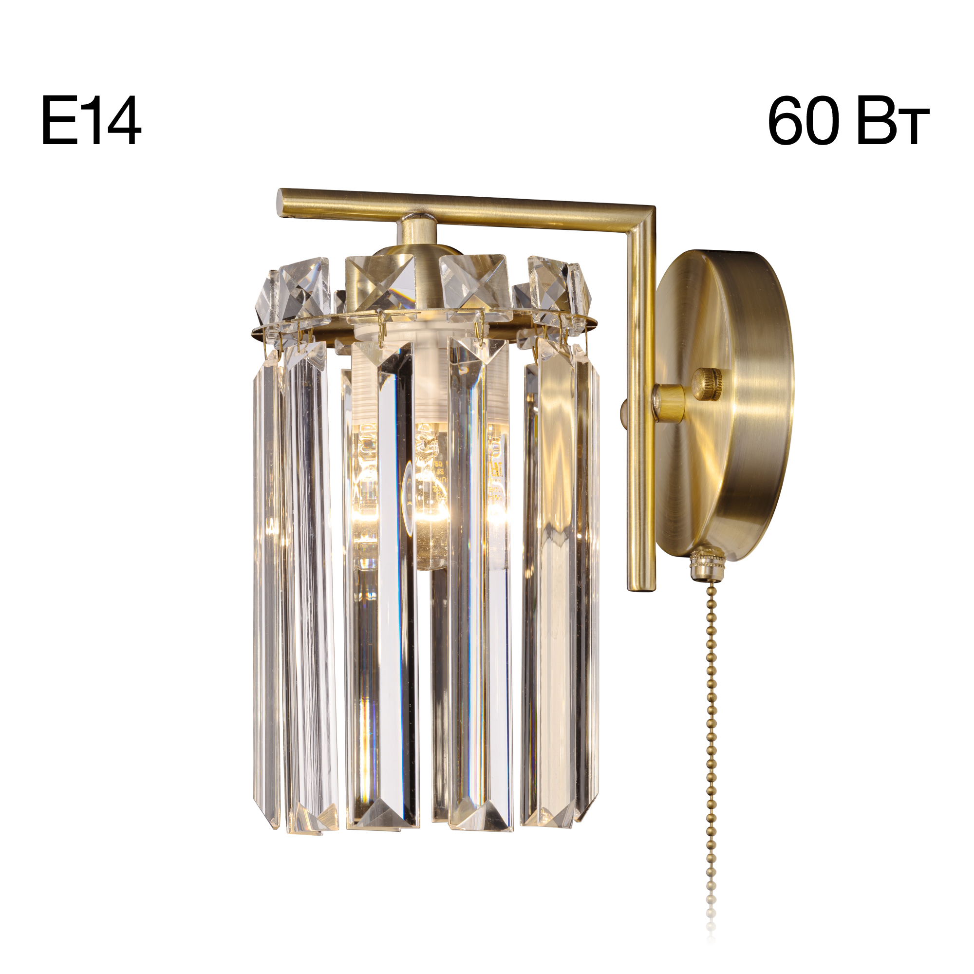 Citilux AXIS CL313413 Бра хрустальное с выключателем Бронза арт. 89231