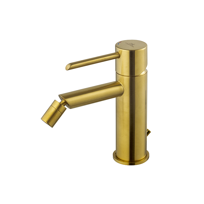 NOKEN ROUND Смеситель для биде, с ДК, 3/8”, 5 л/мин, браш. золото арт. 35820