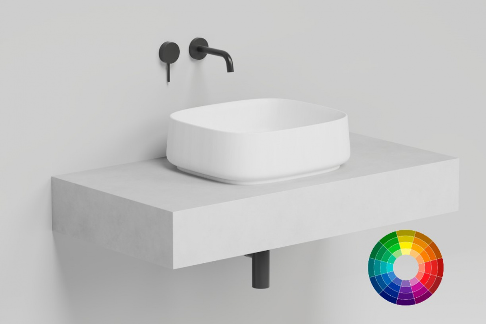 Salini ORIENTE BOWL Раковина накладная 450х405х140 мм, с ДК, S-Sense- RAL глянцевый