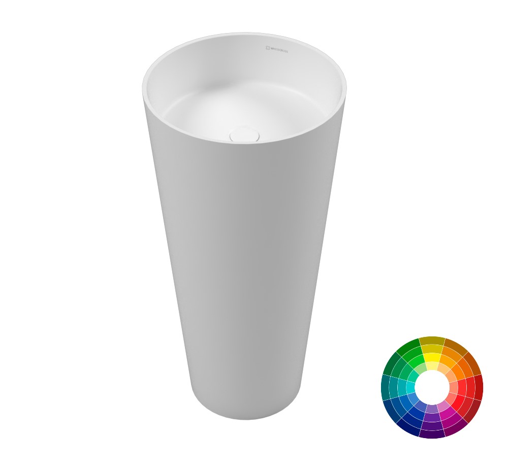 WHITECROSS Air Раковина напольная, ø40,5хH82,5 см, SolidSurface RAL матовый арт. 37046