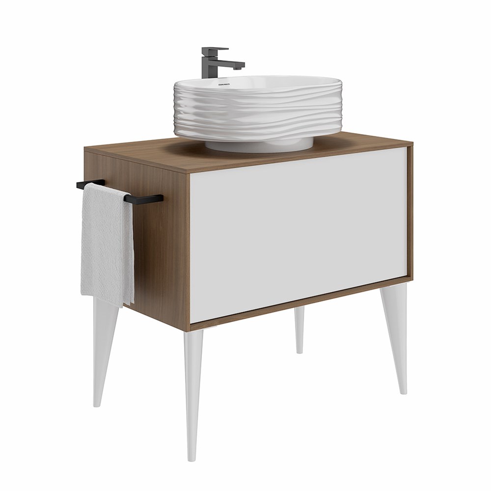 SA.wb.50/WHT Раковина ARTBASIN Sabbia/АртБейзин Саббья накладная 50, белая глянцевая арт. 117445