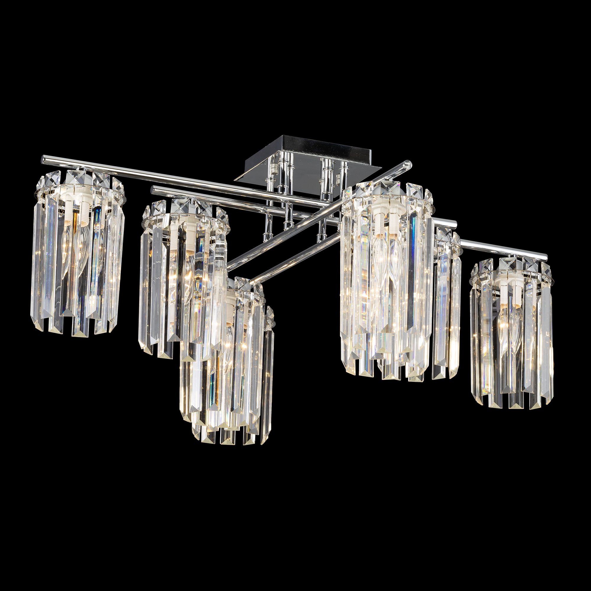 Citilux AXIS CL313281 Люстра хрустальная потолочная Хром арт. 89230
