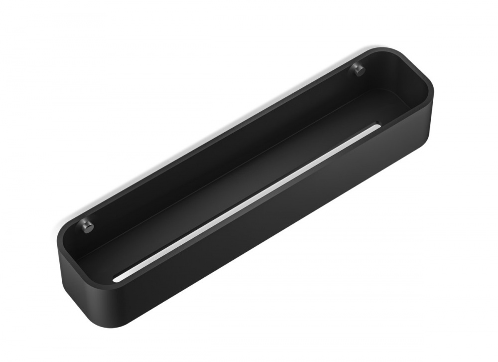 DW STONE DCT45 Полочка для душа 7x45x10 см, Черный матовый/Хром