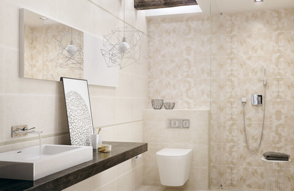 Плитка Ceramika Paradyz Эмилли бежевая структурная декор 30x60 (1,44) арт. 75903