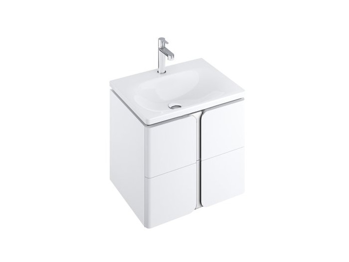 RAVAK BALANCE 500 Подвесная тумба с двумя ящиками, 500x500x465 мм, белый/белый арт. 33469