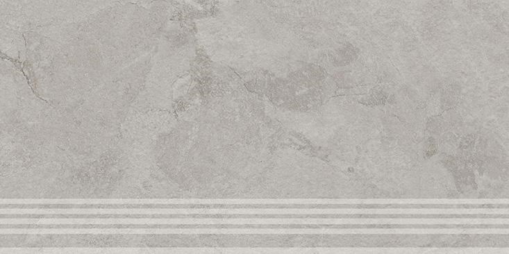 KM6060G1231R8GRF Ступень фронтальная Сплит серый светлый матовый обрезной 30x60x0,8