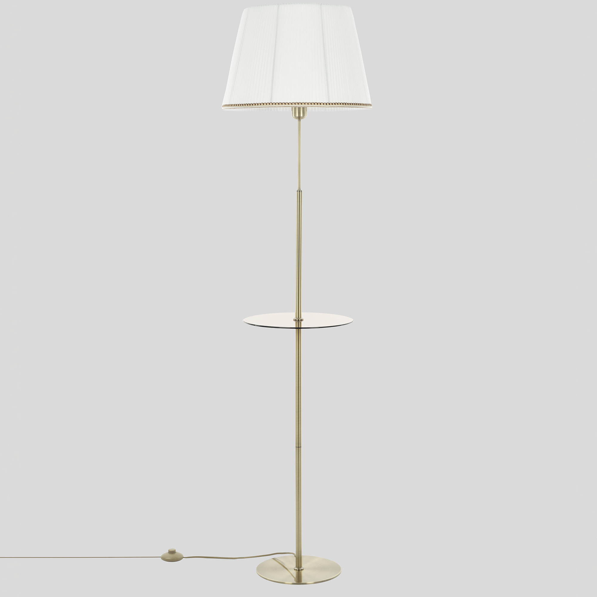 Citilux Линц CL402980T Торшер бронза со столиком и белым абажуром арт. 89023