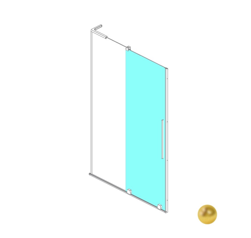 RADAWAY Furo SL DWJ Door 622 L Дверь к неподвижному стеклу в нишу, 99 золото брашированно/прозрачный