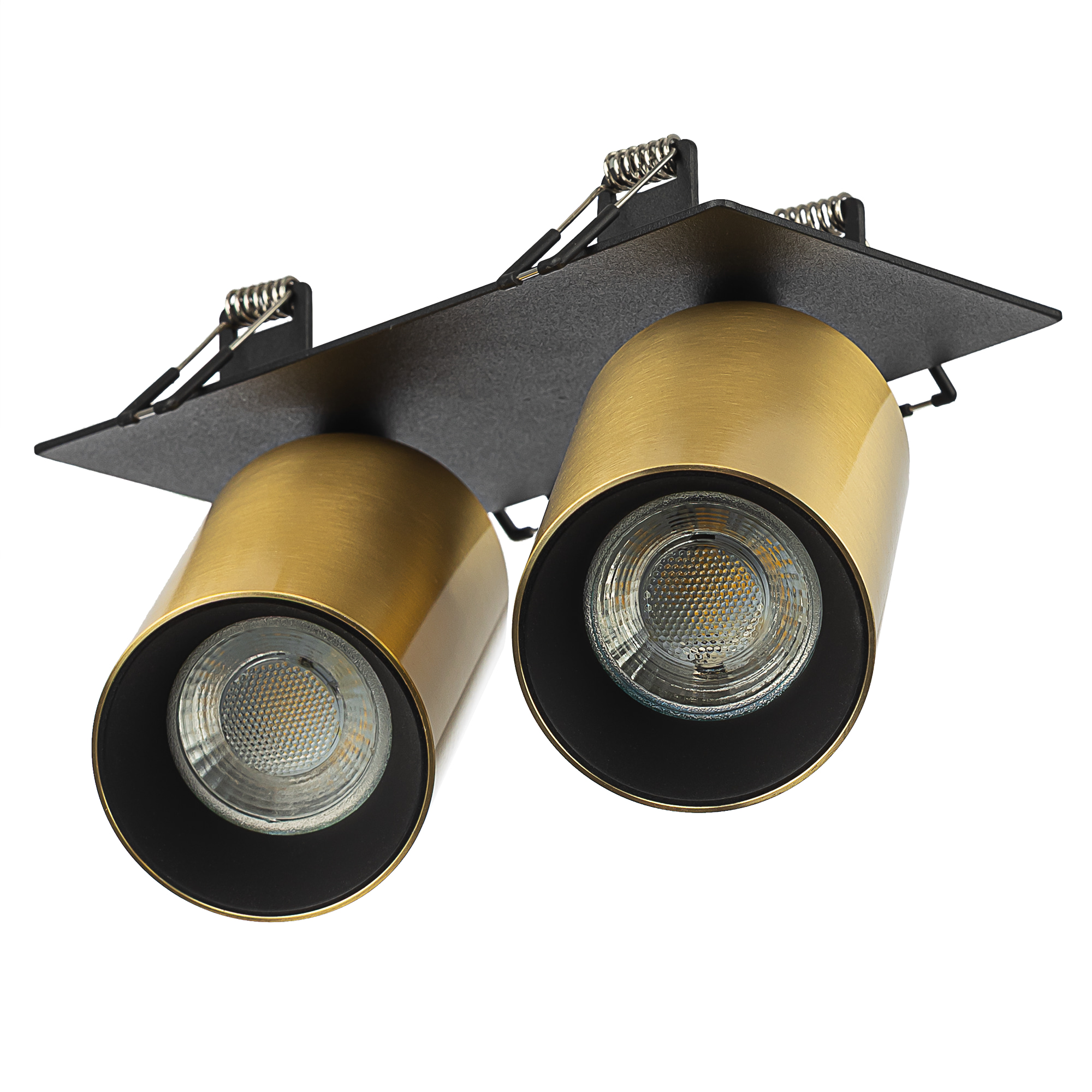 Citilux AXEL CL512D22 Спот поворотный встраиваемый двойной Латунь арт. 89822
