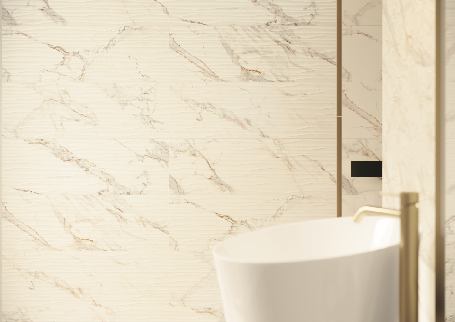 Плитка Ceramika Paradyz Серена белая структурная ректификат 25x75 (1,3) арт. 76059