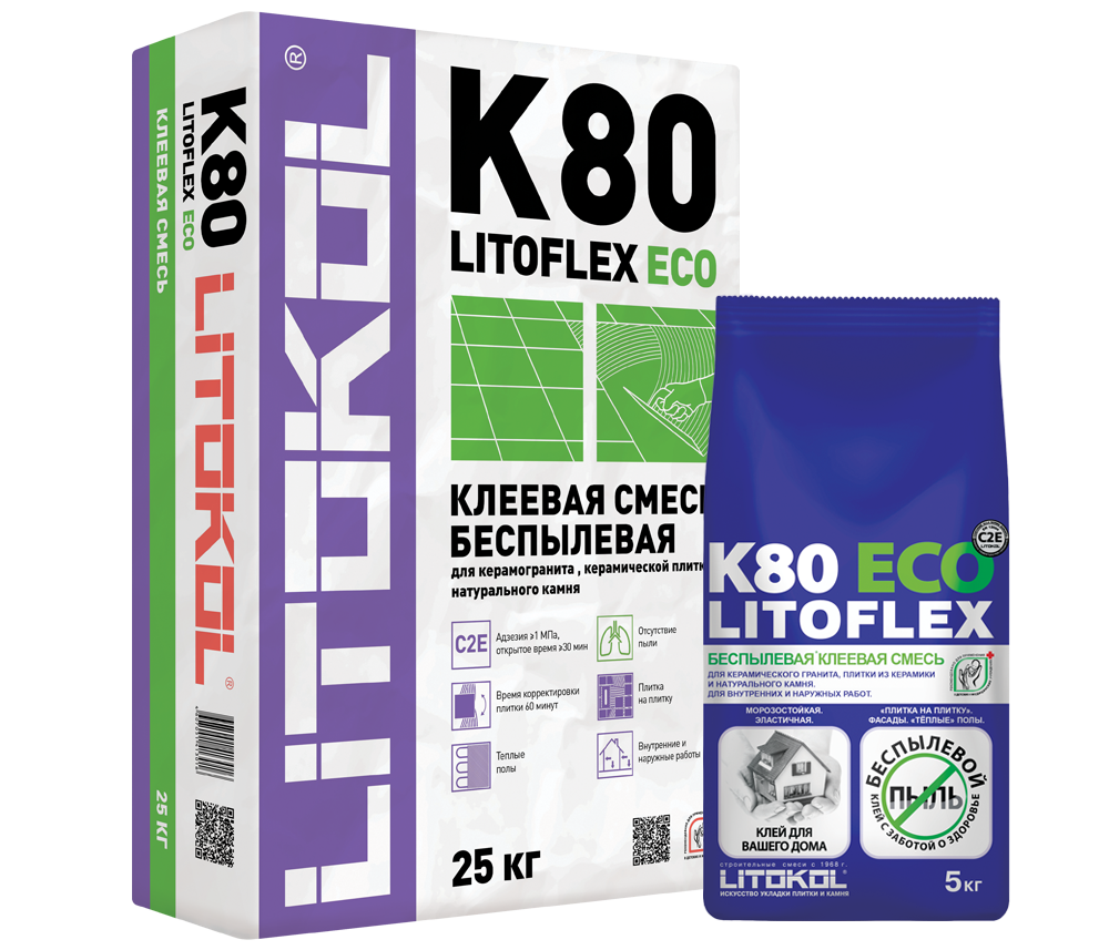 LITOFLEX K80 ECO серый мешок 25 кг