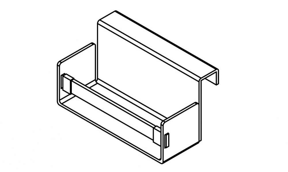 GAMADECOR Коробочка для аксессуаров монтаж на планку, 24x13x12 см, Metal/Piel