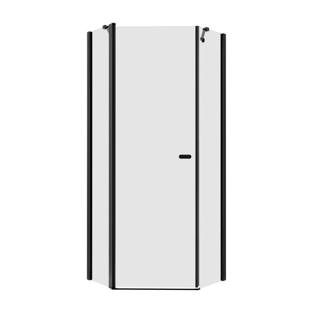 NEW TRENDY SOLEO Душевое ограждение, 90x90xH195 см, прозрачное 6мм/BLACK