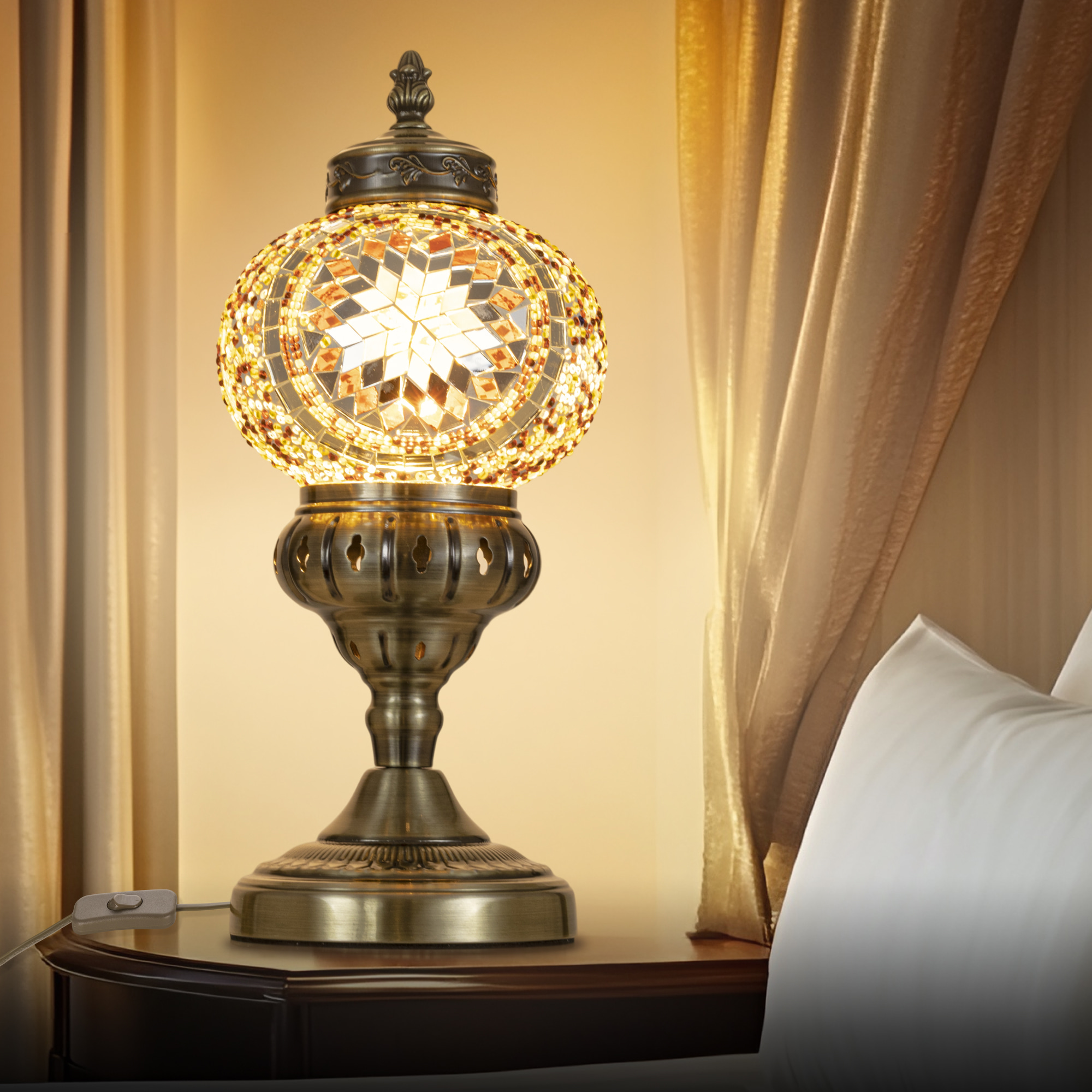 Citilux Каир CL419815 Настольная лампа Мозаика Янтарь арт. 89487