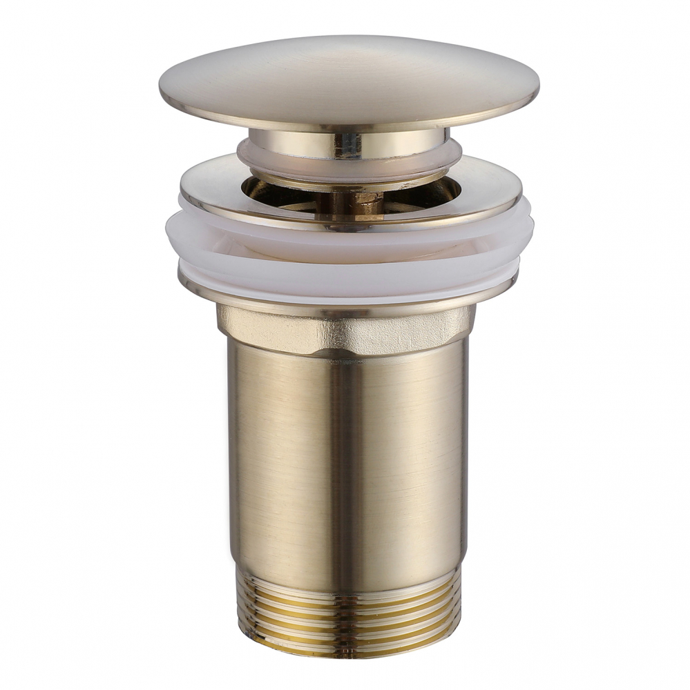 Донный клапан ABBER AF0010G с переливом, клик-клак, золото матовое арт. 59764