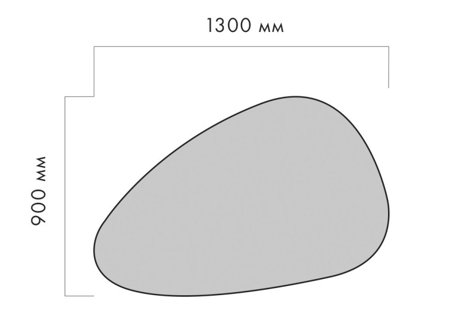 ZEROND Gala Зеркало в раме H900x1300 мм, настенное, черный матовый арт. 126072
