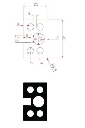 Stick cemento light/Рейка Цемент светлый 2800*40*25 (1кор=24шт) арт. 106459