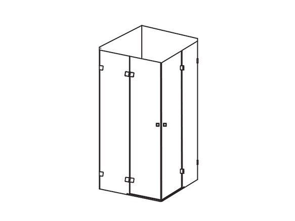 RAVAK BSRV4-100 Душевой уголок типа Brilliant, H195х983-995x983-995 см, хром/Transparent
