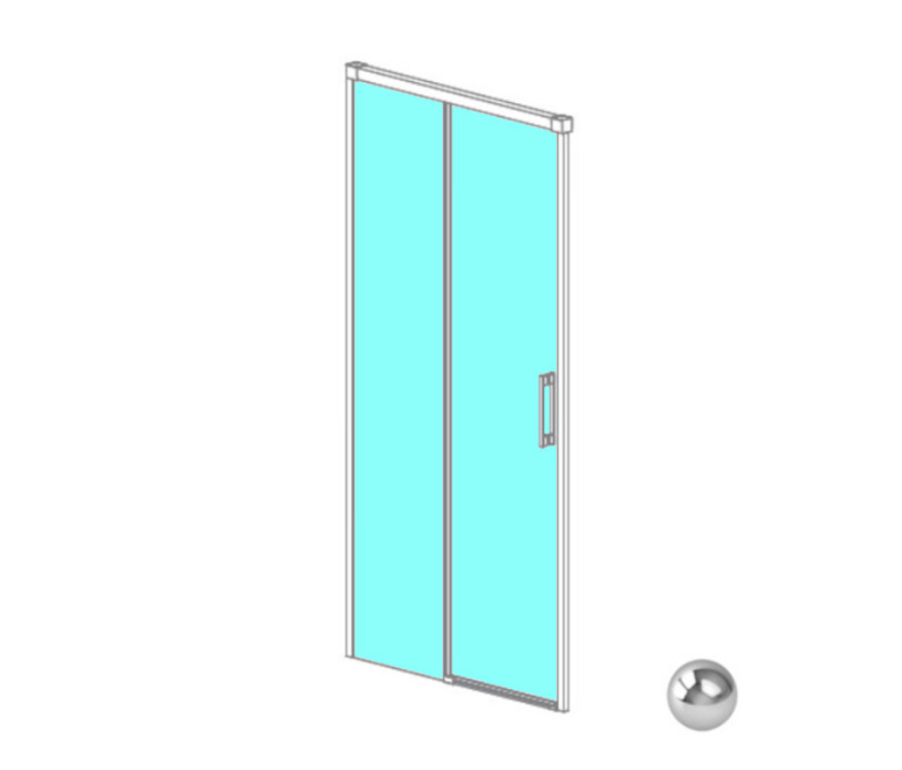 RADAWAY IDEA DWJ 120 L Дверь в нишу раздвижная, 1187-1212xH2005 мм, хром/прозрачное