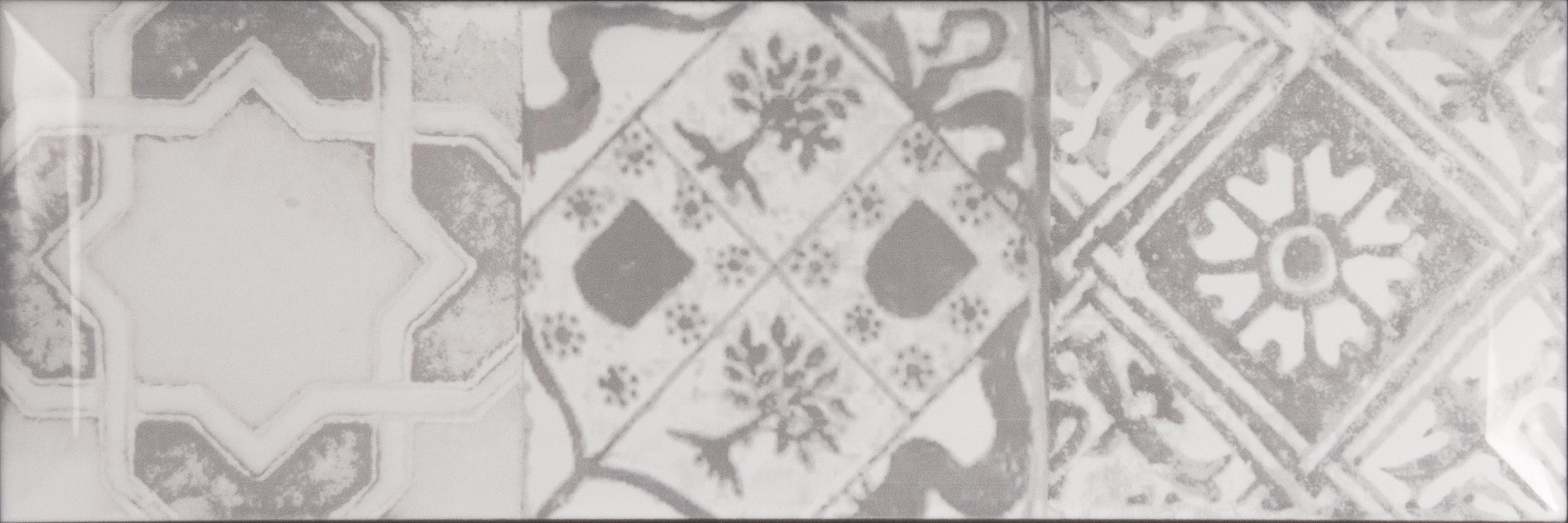 Плитка Monopole Антик серая глянцевая с фаской 10x30 (1,02) арт. 75892