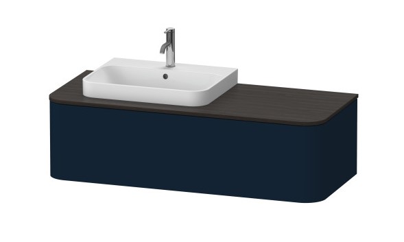 DURAVIT Happy D.2 Plus Тумба к столеш. с подсветкой, 1300х550 мм, разд,орех/98 Night Blue Satin Mat арт. 33771