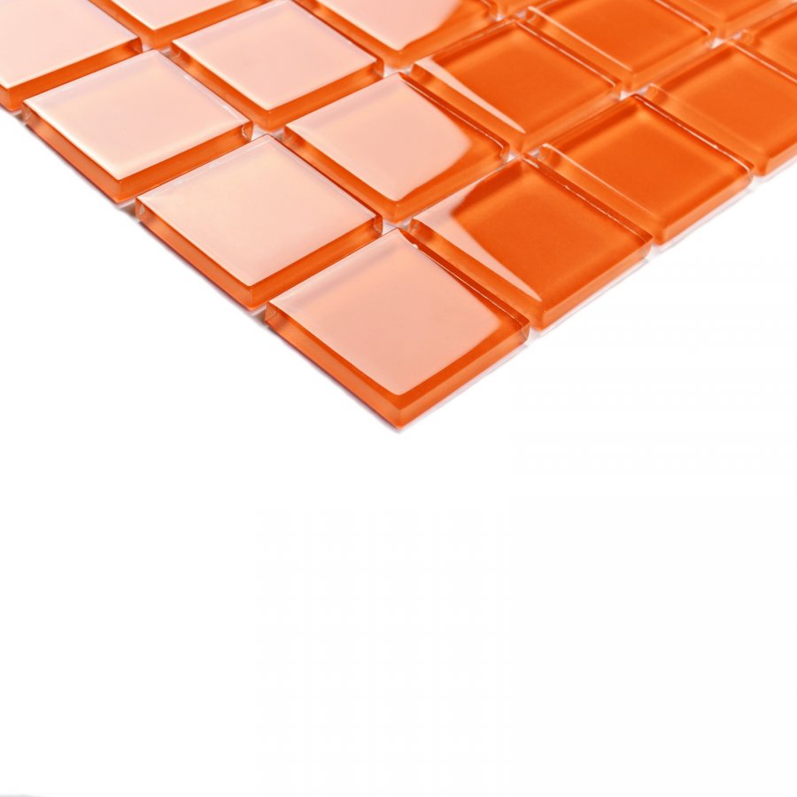 Плитка декоративная стеклянная Orange glass/Оранжевое стекло 4*25*25 300*300